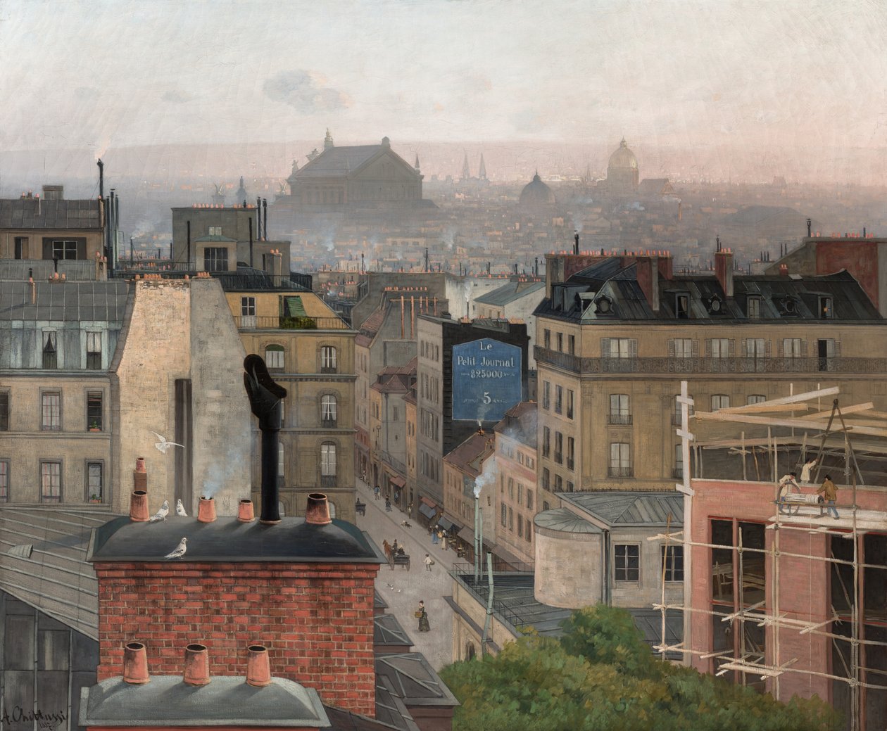 Parijs gezien vanaf Montmartre, 1887 door Antonin Chittussi