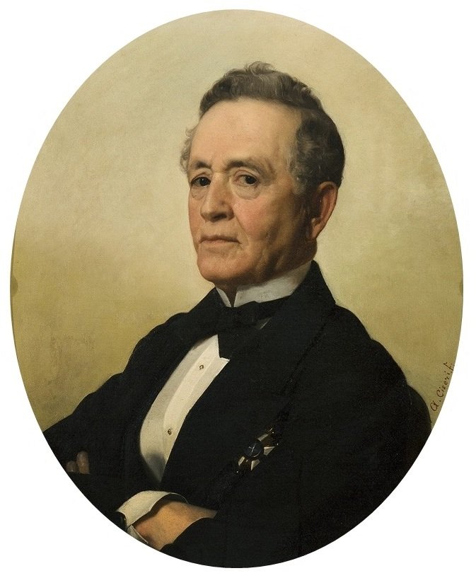 Portret van de Raadgever Lopes Netto door Antonio Ciseri