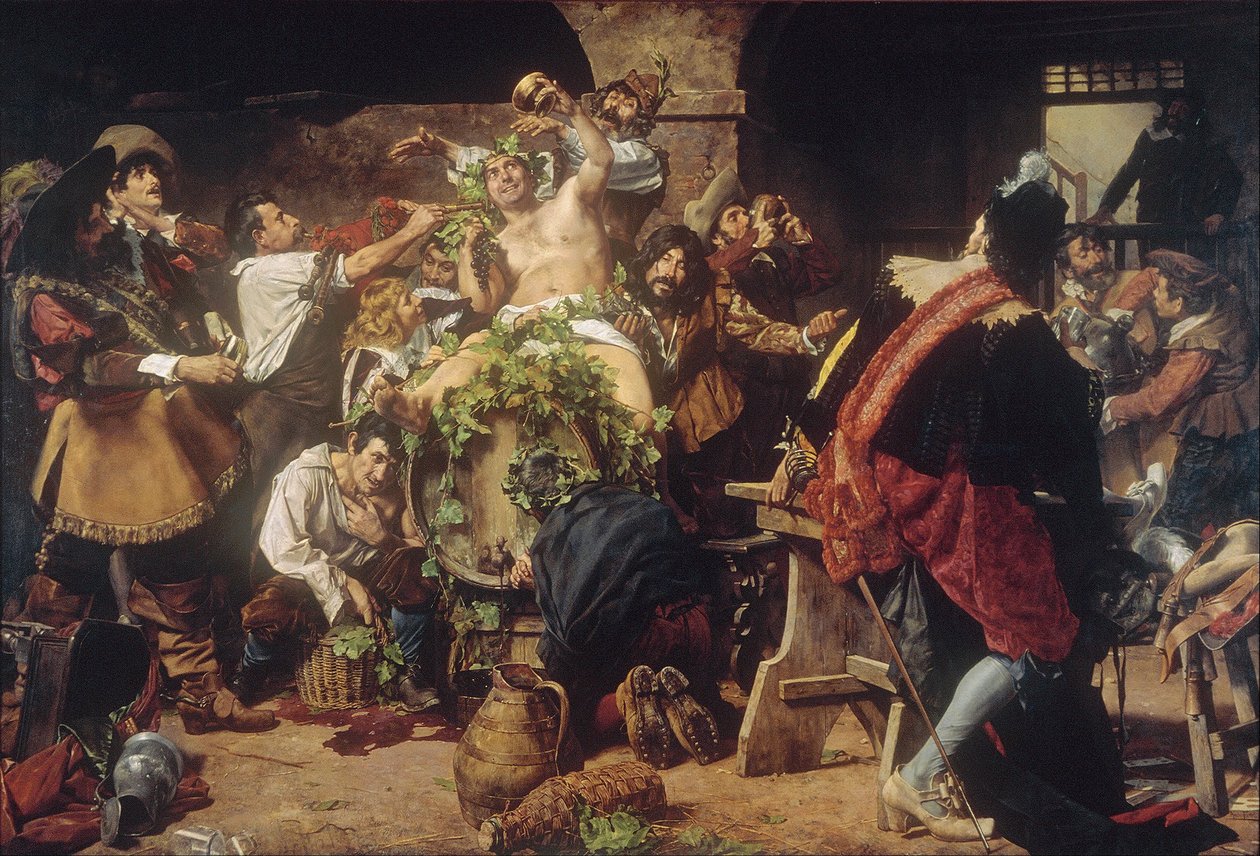 De Dronkaards (Bacchanaal) door Antonio Maria Fabres y Costa
