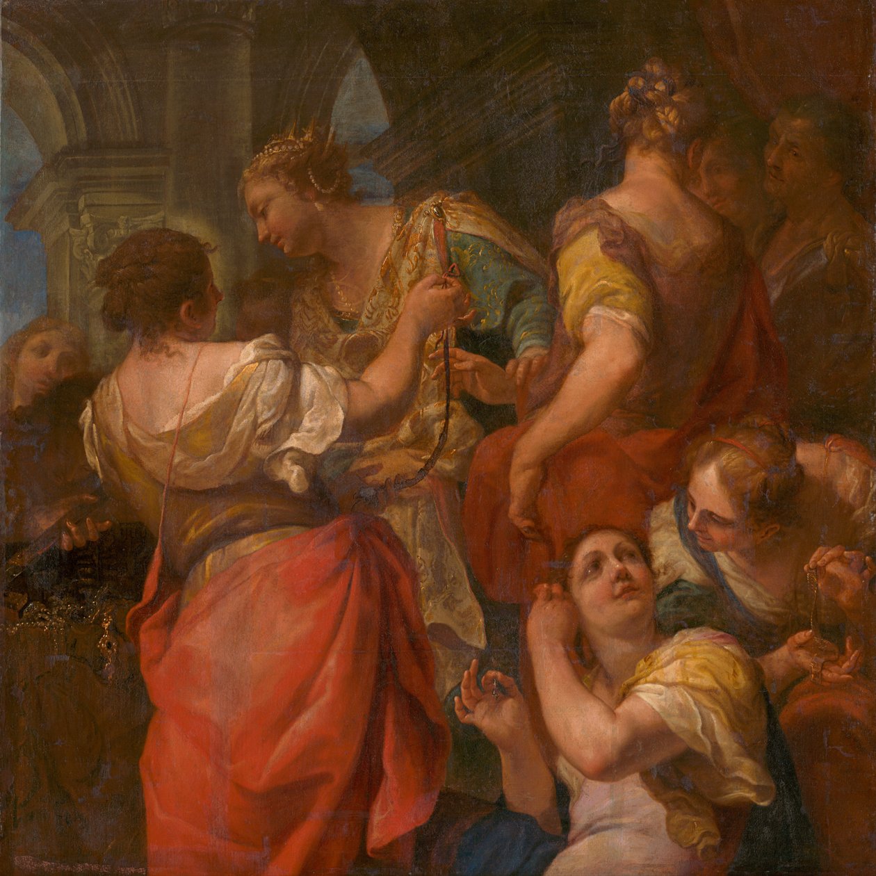 Achilles en de dochters van koning Lycomedes door Antonio Molinari