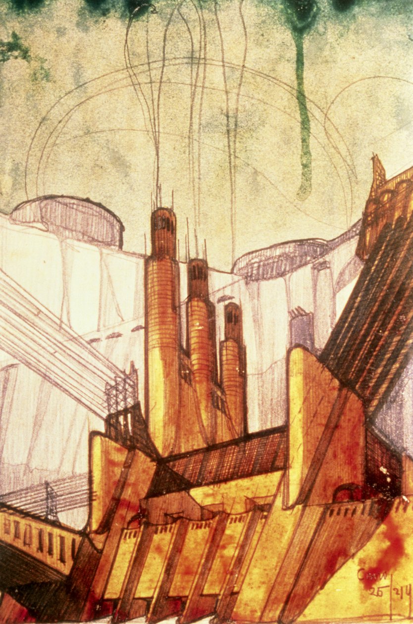 Elektriciteitscentrale, 1914 door Antonio SantElia
