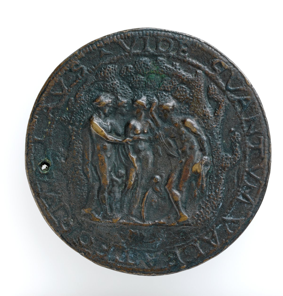 Keerzijde van een gegoten medaille van bisschop Giovanni Battista Casalio (brons) door Antonio Vicentino