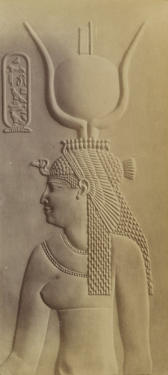 Cleopatra, Tempel in Dendera door Antonio Beato