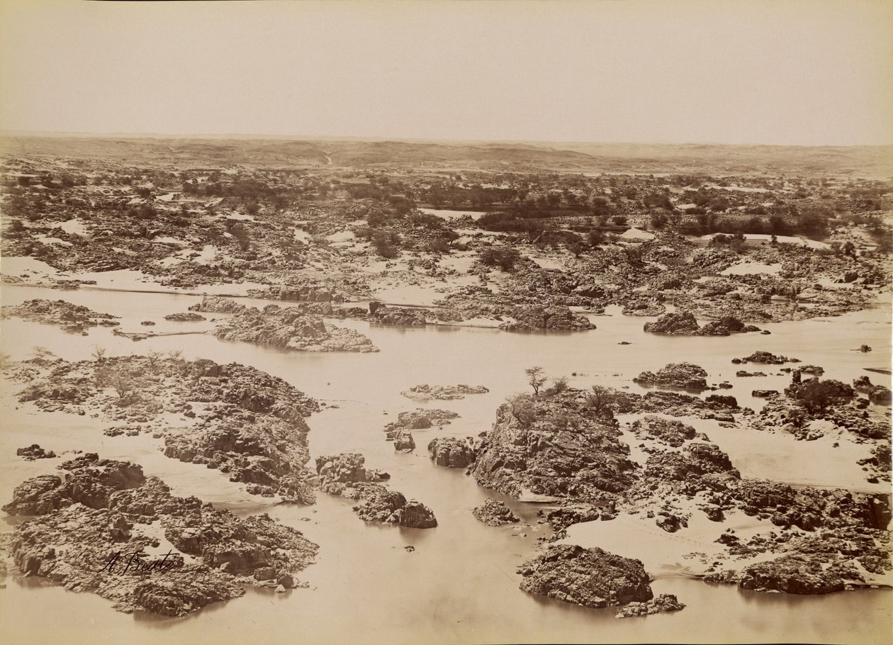 [Zicht op de Eerste Cataract] / [Vue de la Premiere Cataracte]. door Antonio Beato