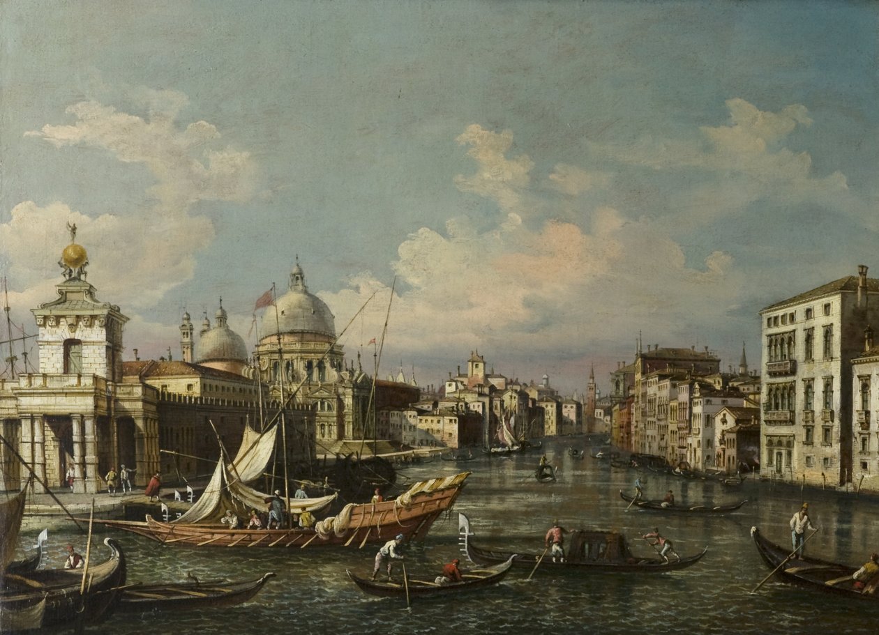 De monding van het Grand Canal door Giovanni Antonio Canal