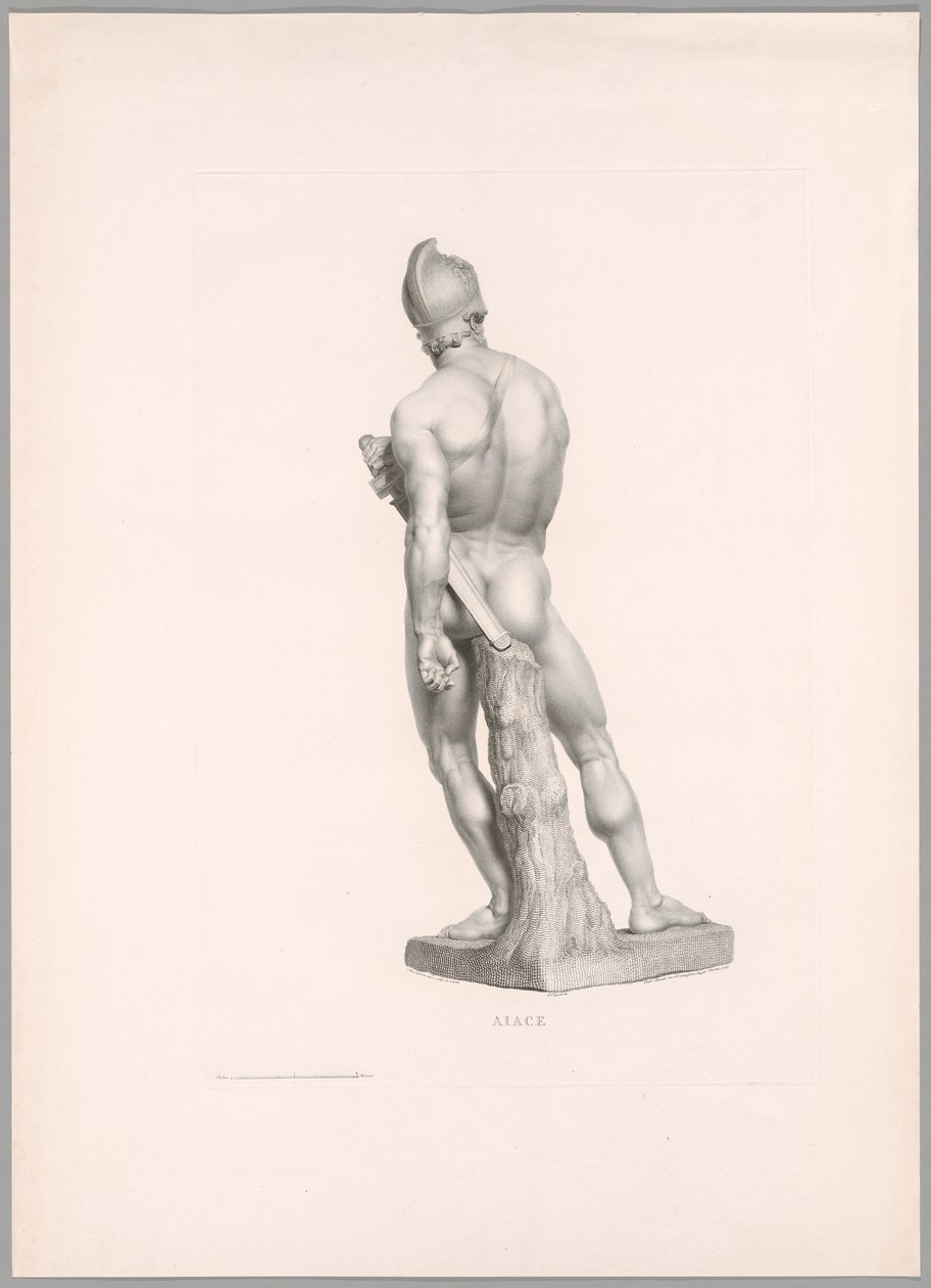 Ajax, achteraanzicht, uit Oeuvre de Canova door Antonio Canova