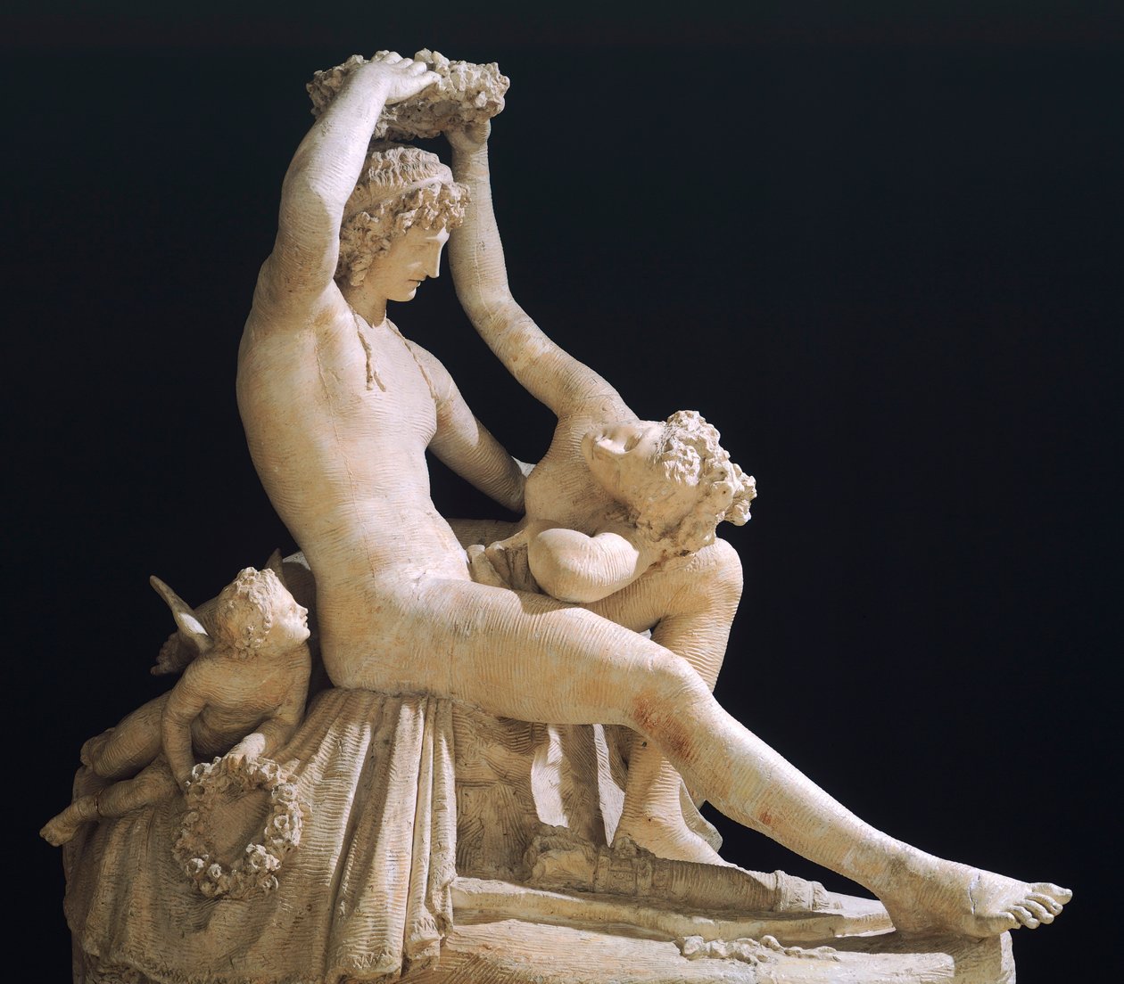 Venus kroont Liefde door Antonio Canova (1757-1822), gipsmodel door Antonio Canova