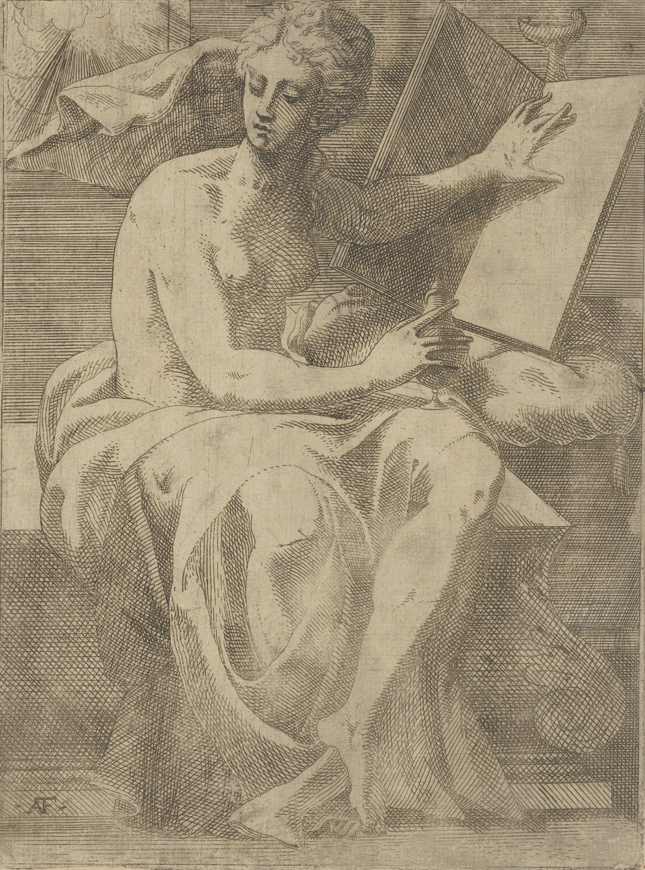Een Sibylle, 1540-45 door Antonio Fantuzzi