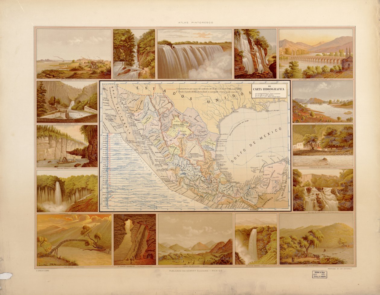 Schilderachtige en historische atlas van de Verenigde Mexicaanse Staten. LOC 2008621671-10 door Antonio García Cubas