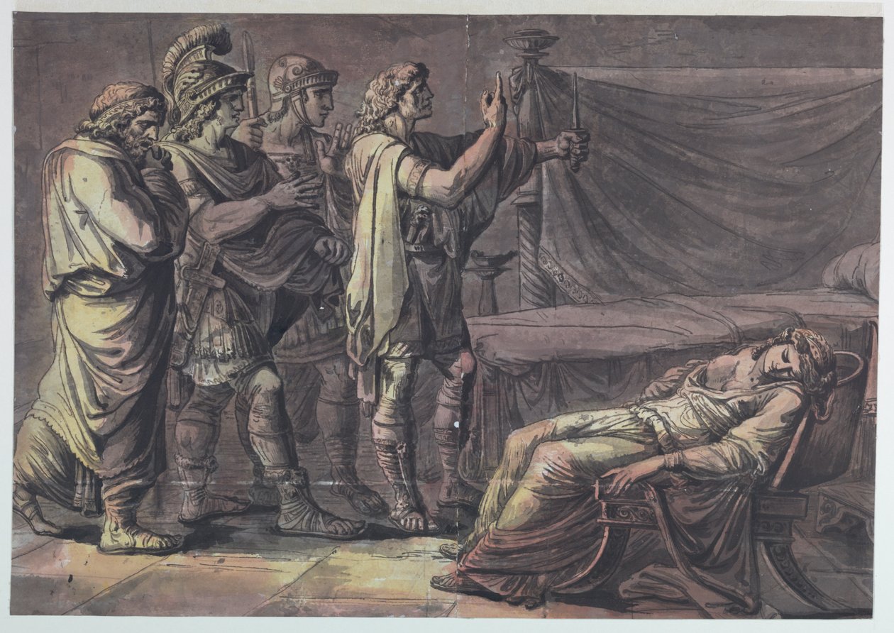 Nero vindt het lichaam van zijn moeder, Agrippina door Antonio Giuseppe Basoli