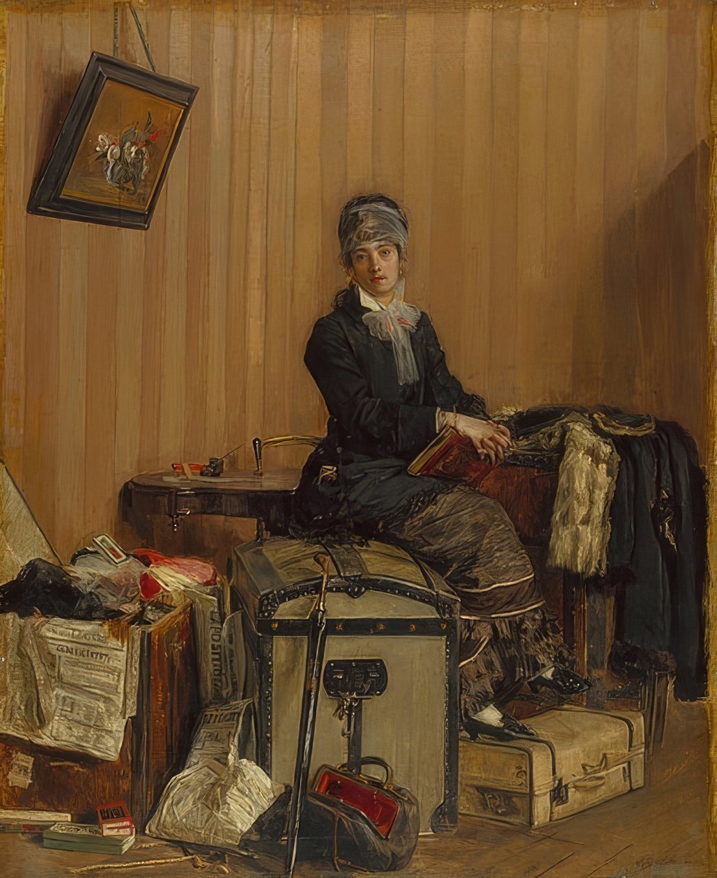 Op het douanekantoor door Antonio Mancini