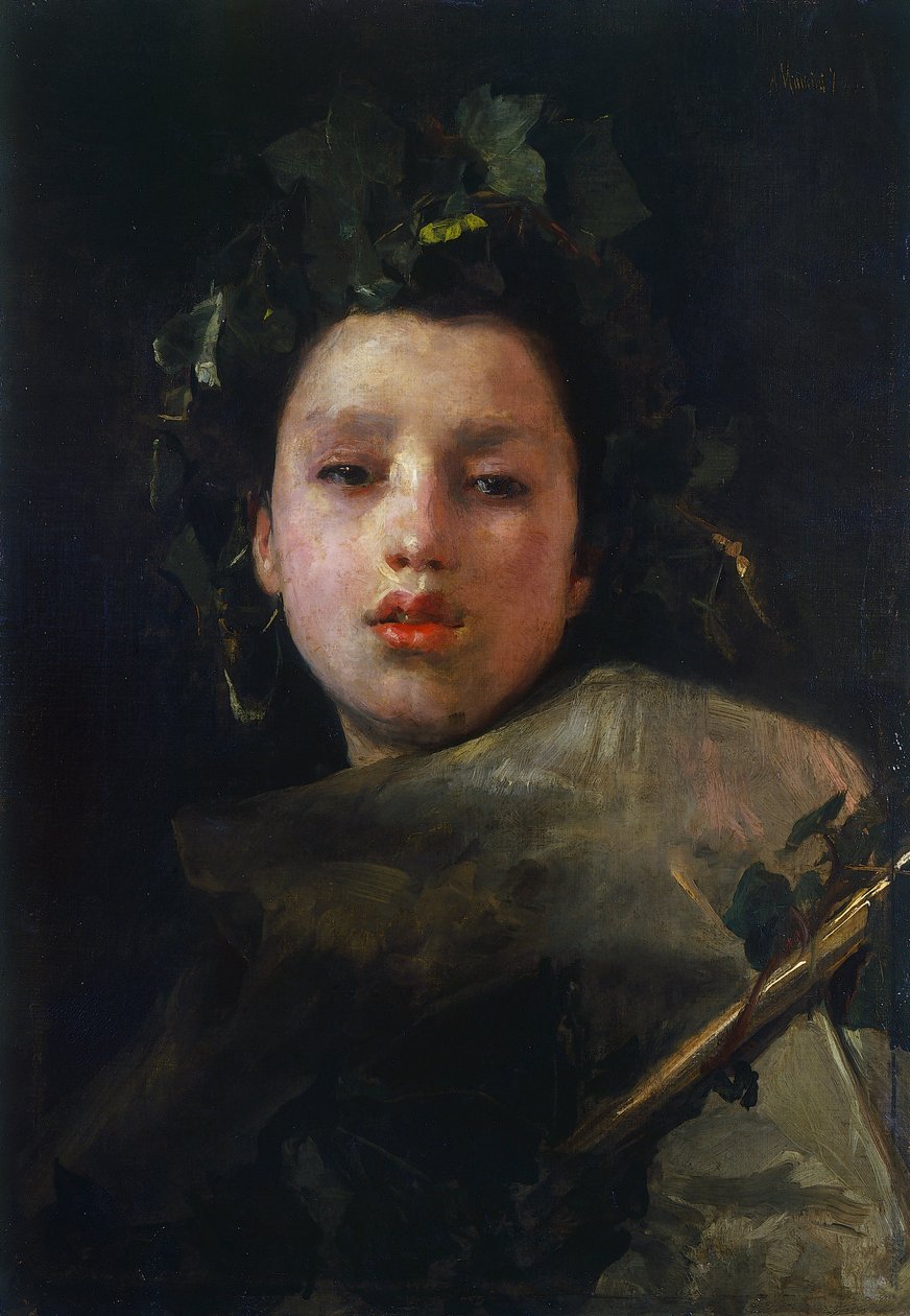 Bacchus als jongen door Antonio Mancini