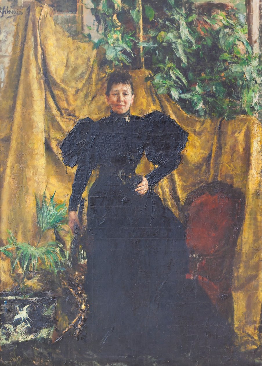 Portret van Signora Pantaleoni door Antonio Mancini