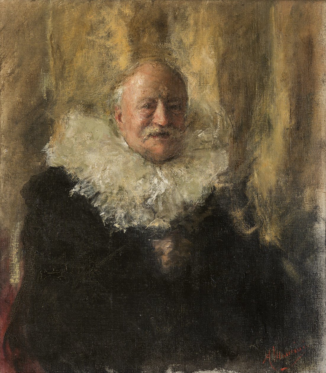 Zelfportret door Antonio Mancini