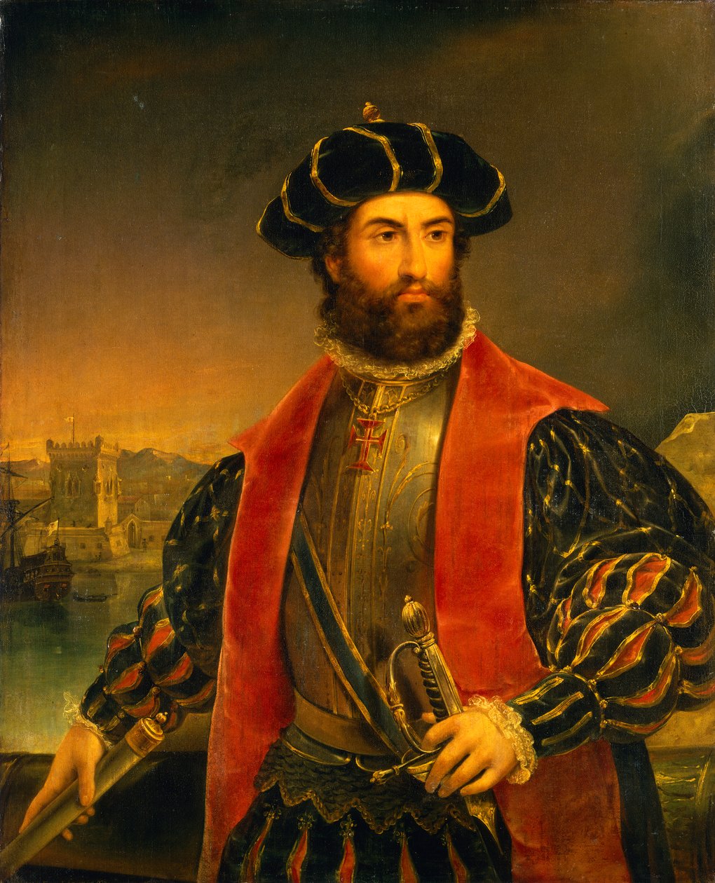 Vasco da Gama (circa 1460-1524) door Antonio Manuel da Fonseca