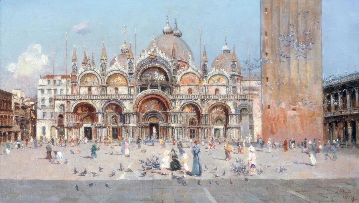 Piazza San Marco in Venetië door Antonio Maria de Reyna Manescau