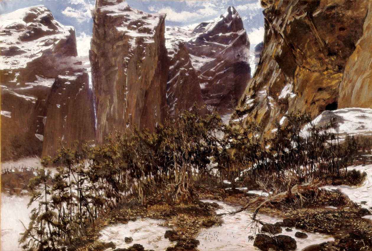 Roncesvalles. Landschap van Noord-Spanje door Antonio Munoz Degrain