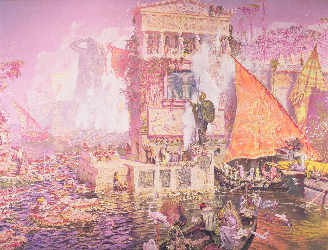 De Kolossus van Rhodos door Antonio Munoz Degrain