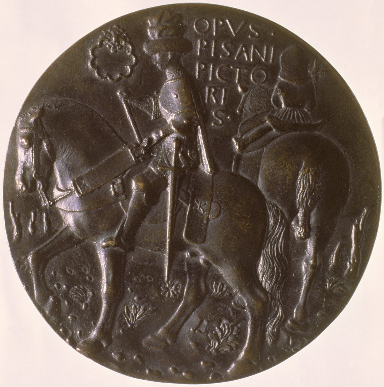 Portretmedaille (achterzijde) door Antonio Pisanello