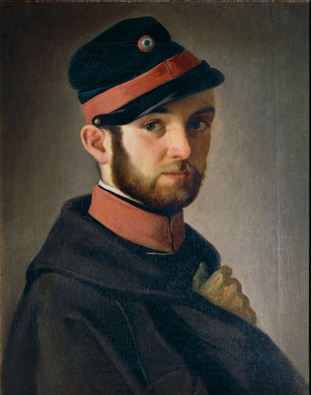 Portret van Toscaanse vrijwilliger door Antonio Puccinelli