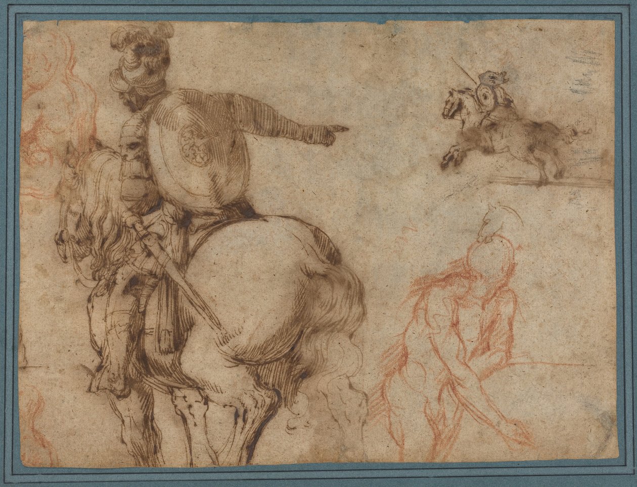 Ein Soldat zu Pferd und andere Studien door Antonio Tempesta