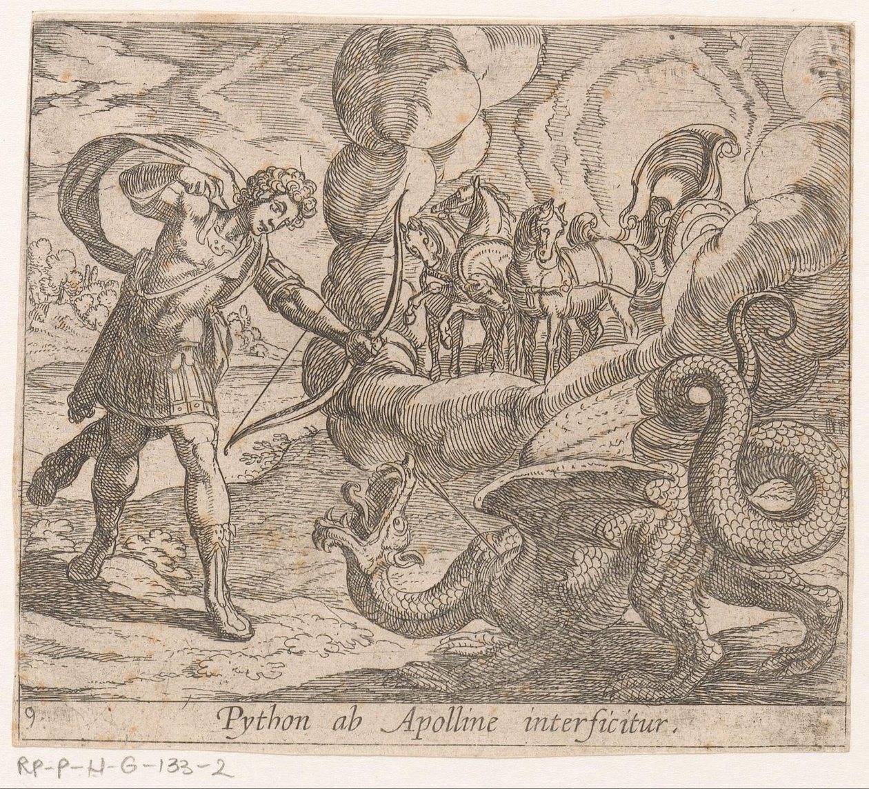 Apollo doodt Python door Antonio Tempesta