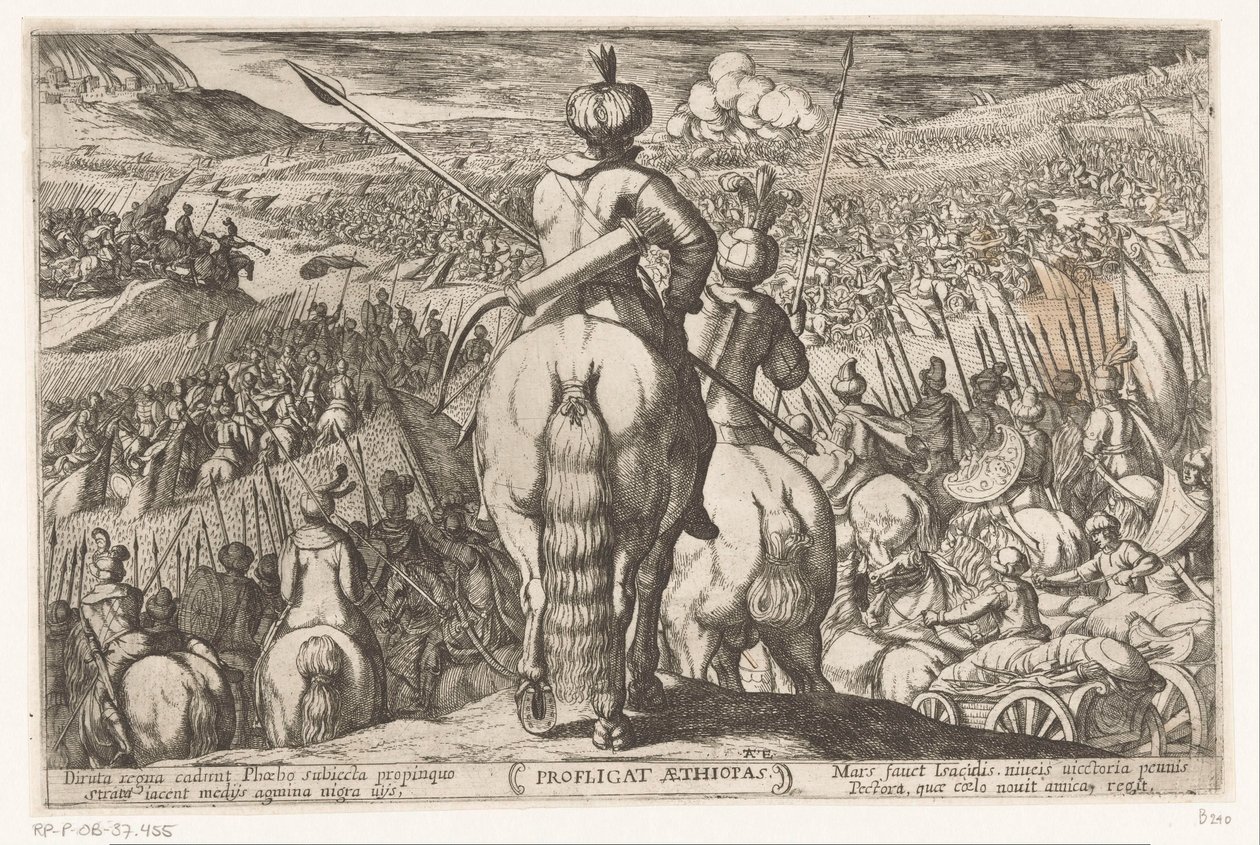 De nederlaag van de Ethiopiërs door Antonio Tempesta