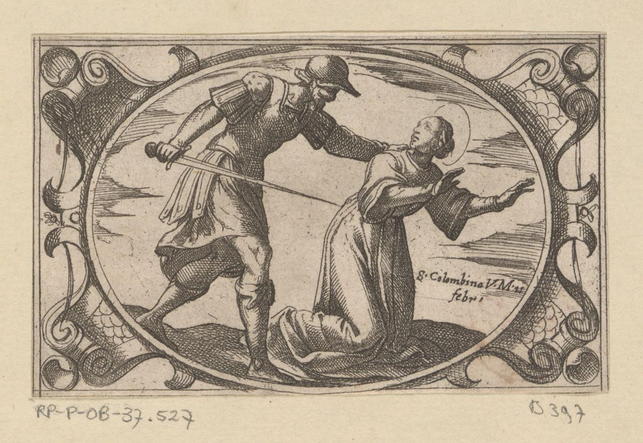 H. Columbina, de dochter van H. Austerius door Antonio Tempesta