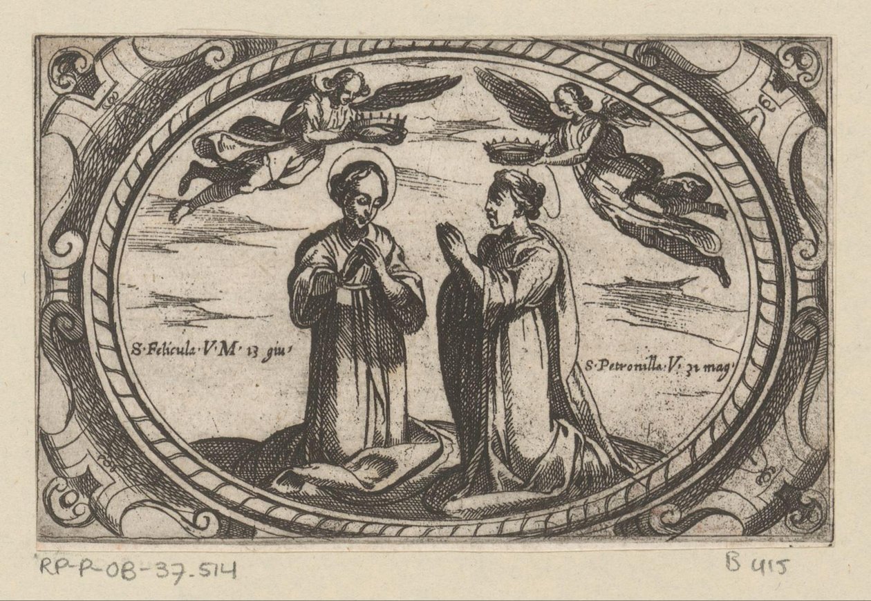 H. Felicula en H. Petronilla door Antonio Tempesta