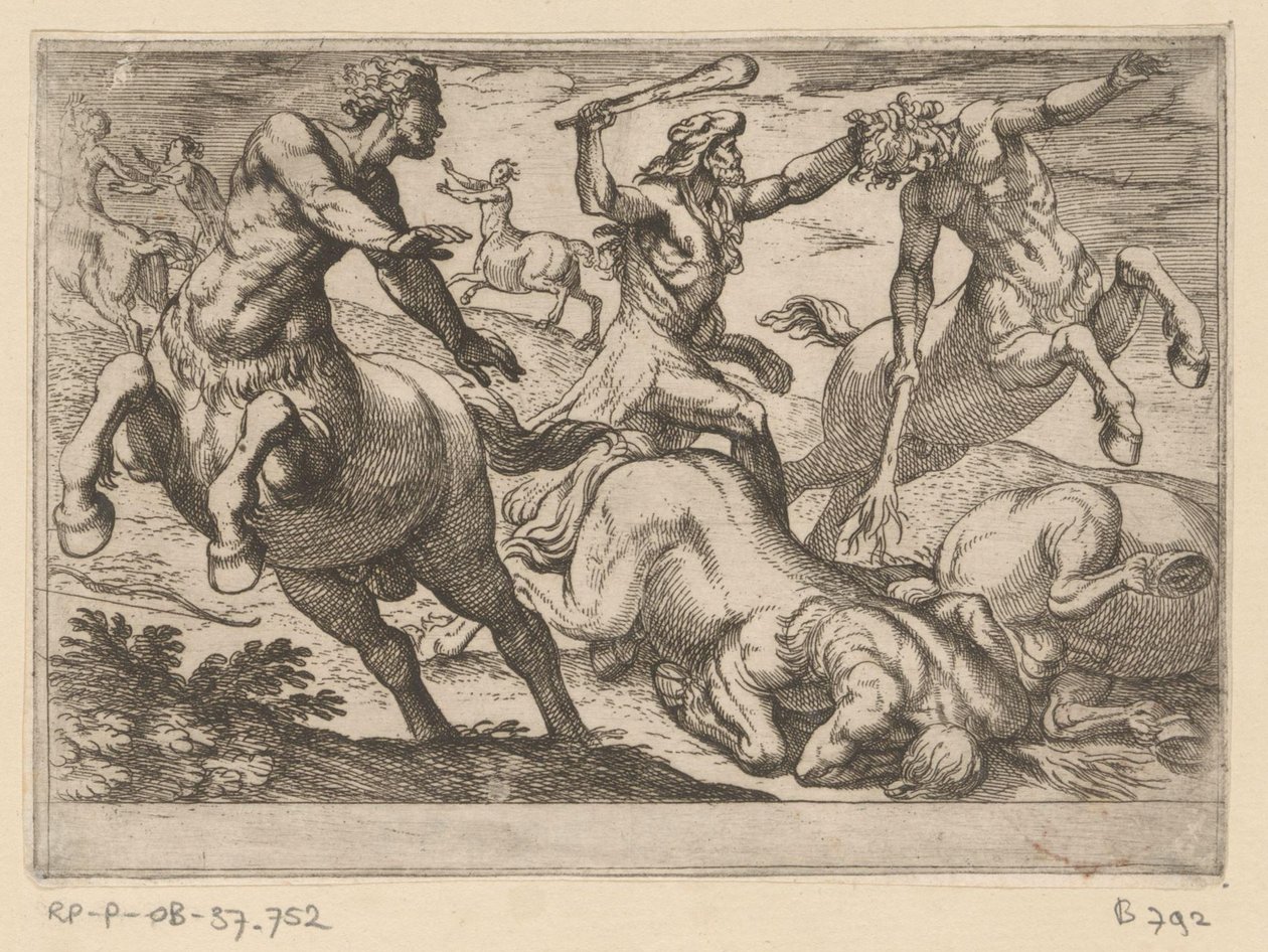 Hercules en de centauren door Antonio Tempesta