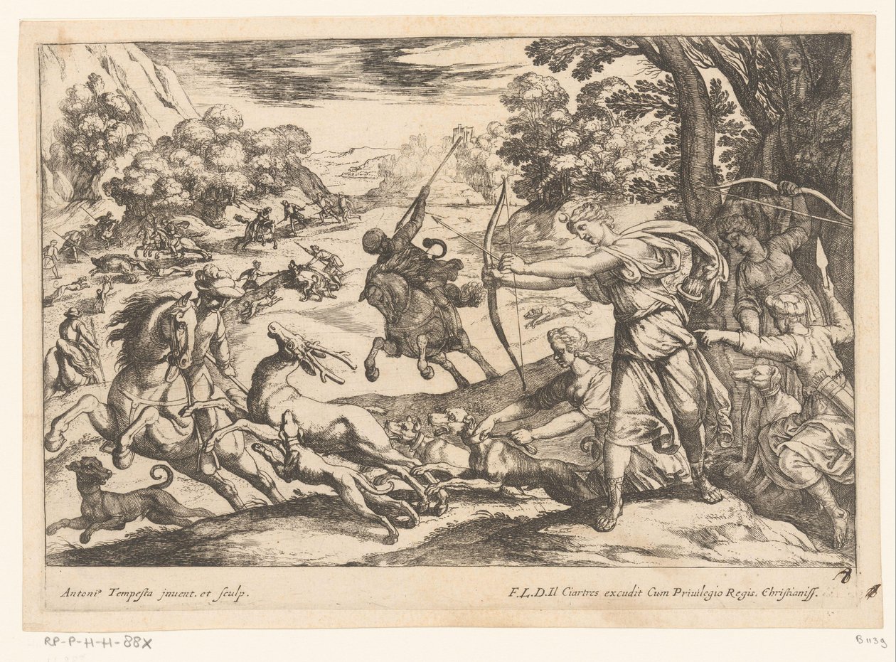 Jacht op herten door Antonio Tempesta