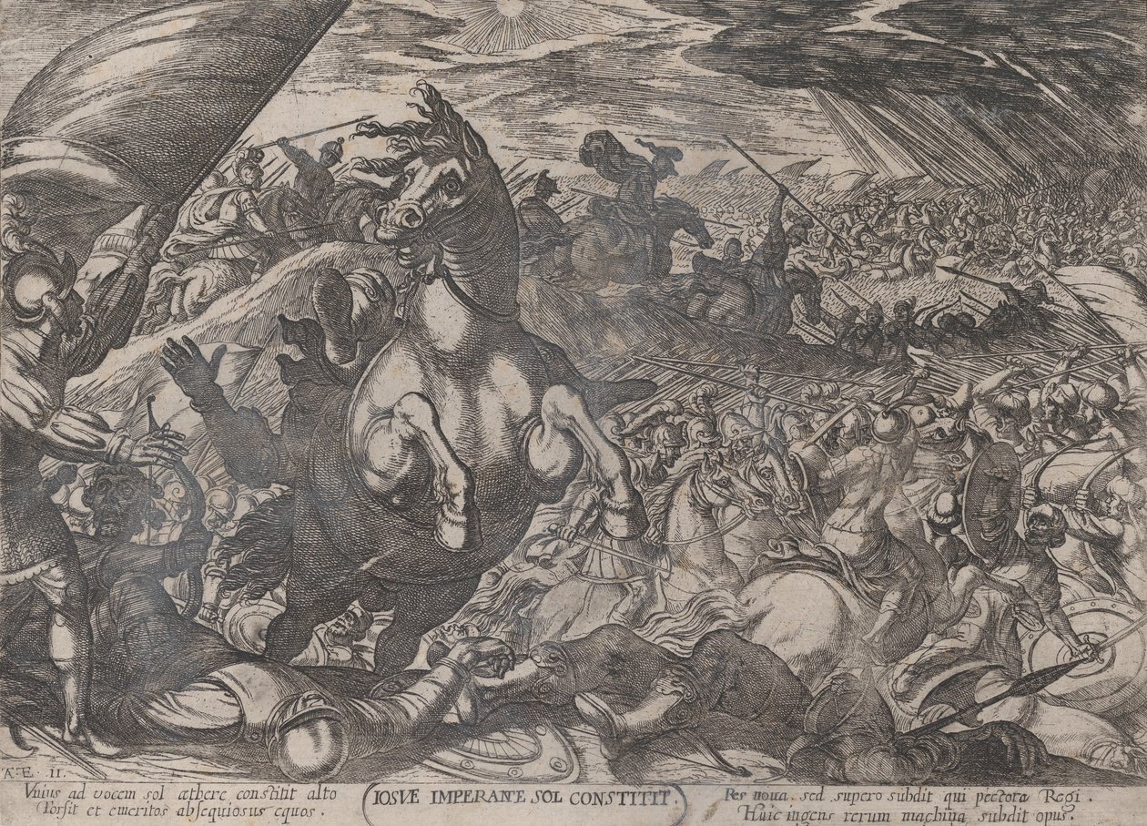Plate 11: Jozua beveelt de zon stil te staan, uit 