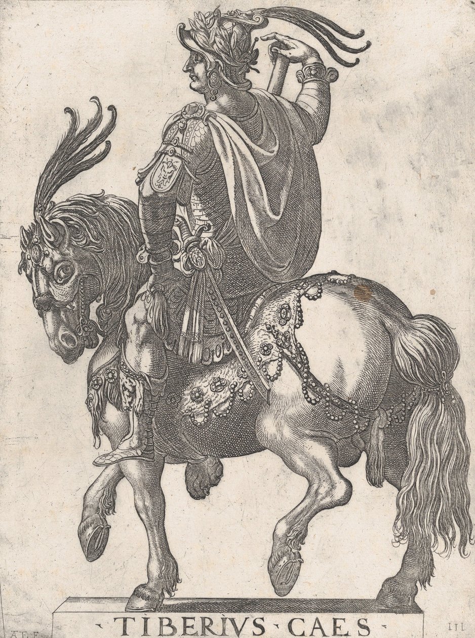Plaat 3: Keizer Tiberius te paard, uit 
