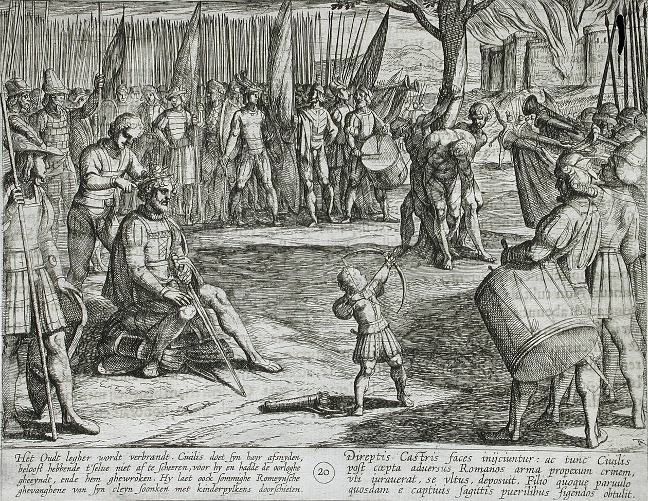 De verbranding van de oude vesting door Antonio Tempesta