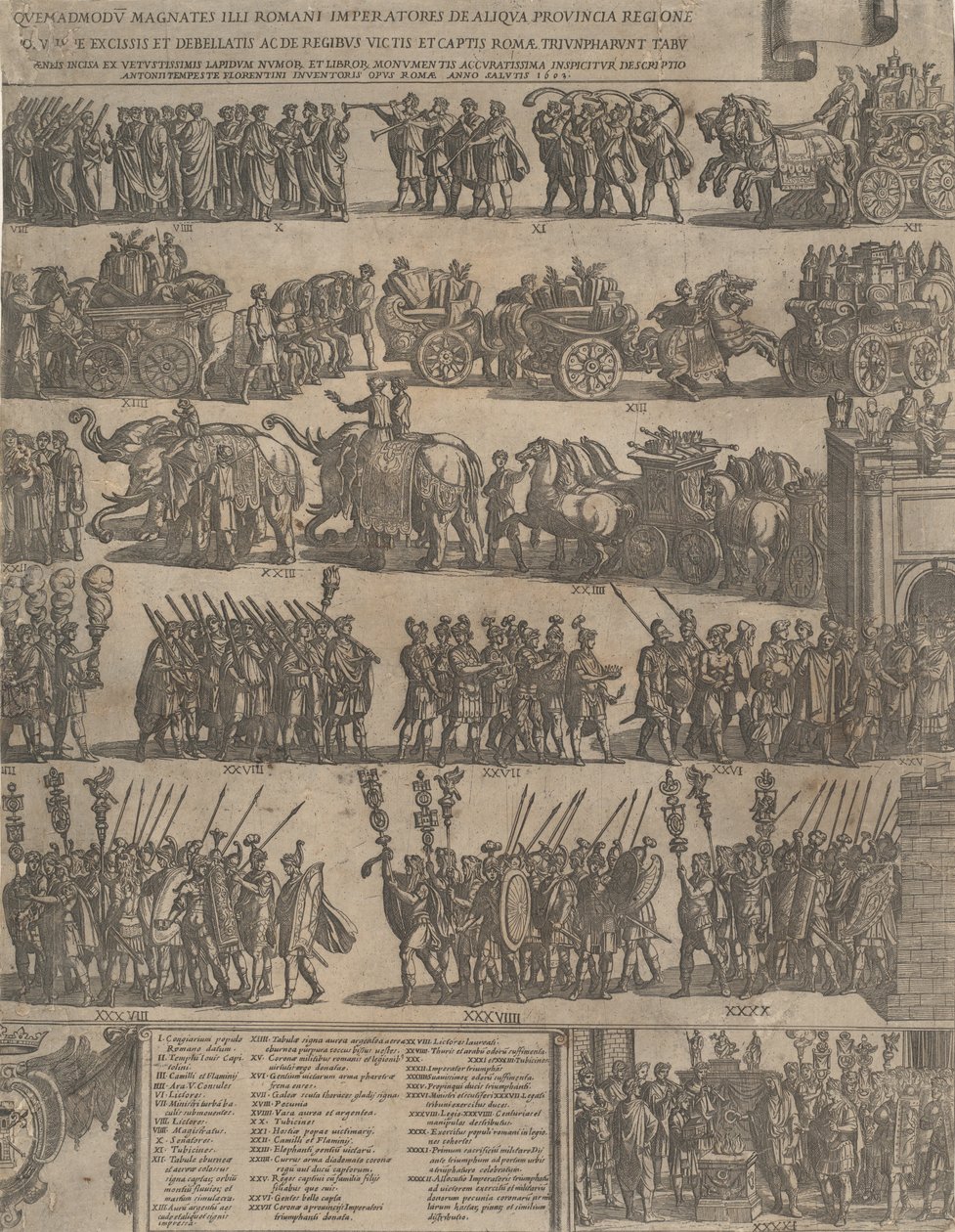Triomf van een Romeinse keizer linkerzijde, 1603 door Antonio Tempesta