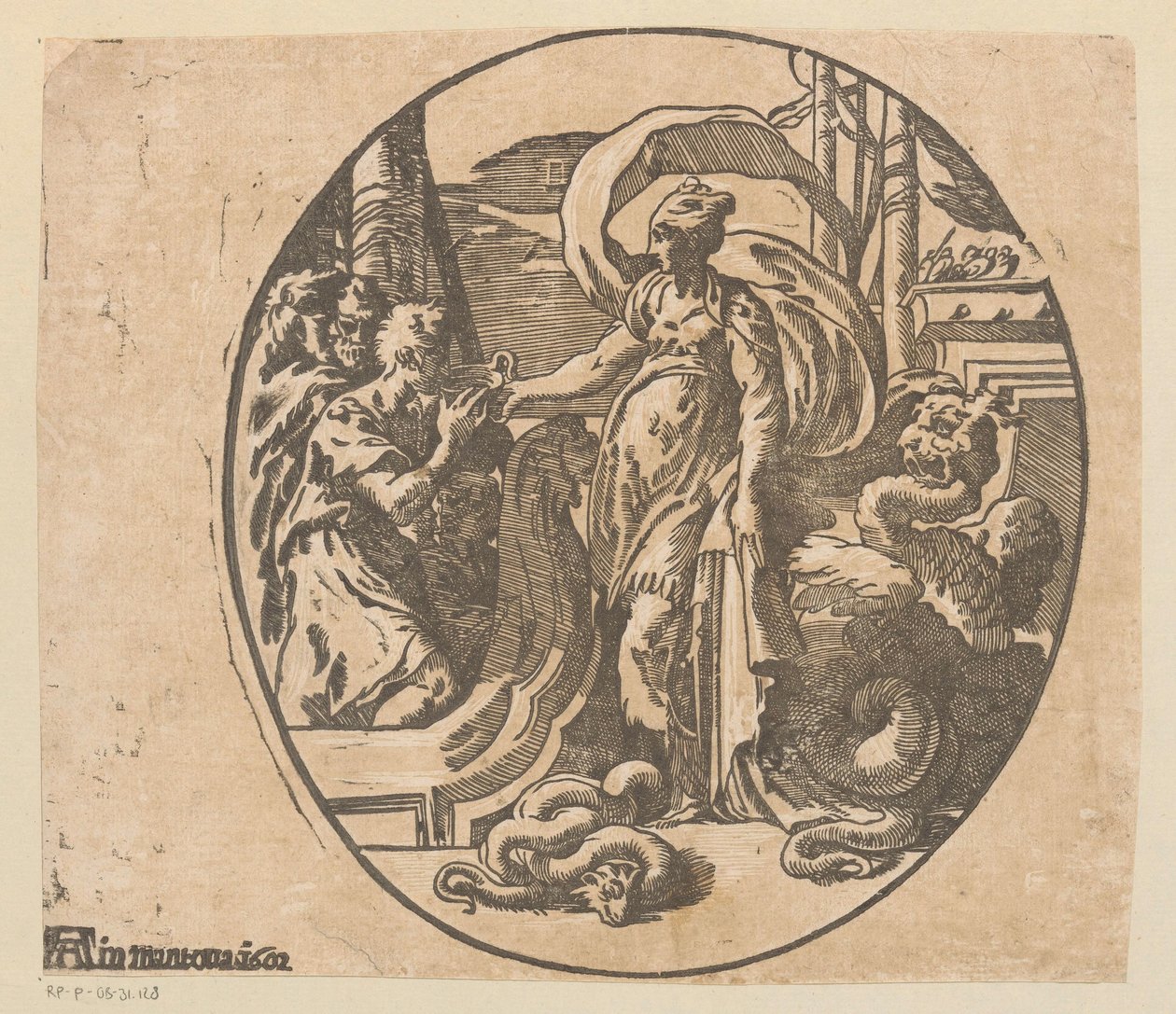 Odysseus op het eiland van Circe door Antonio da Trento (possibly)