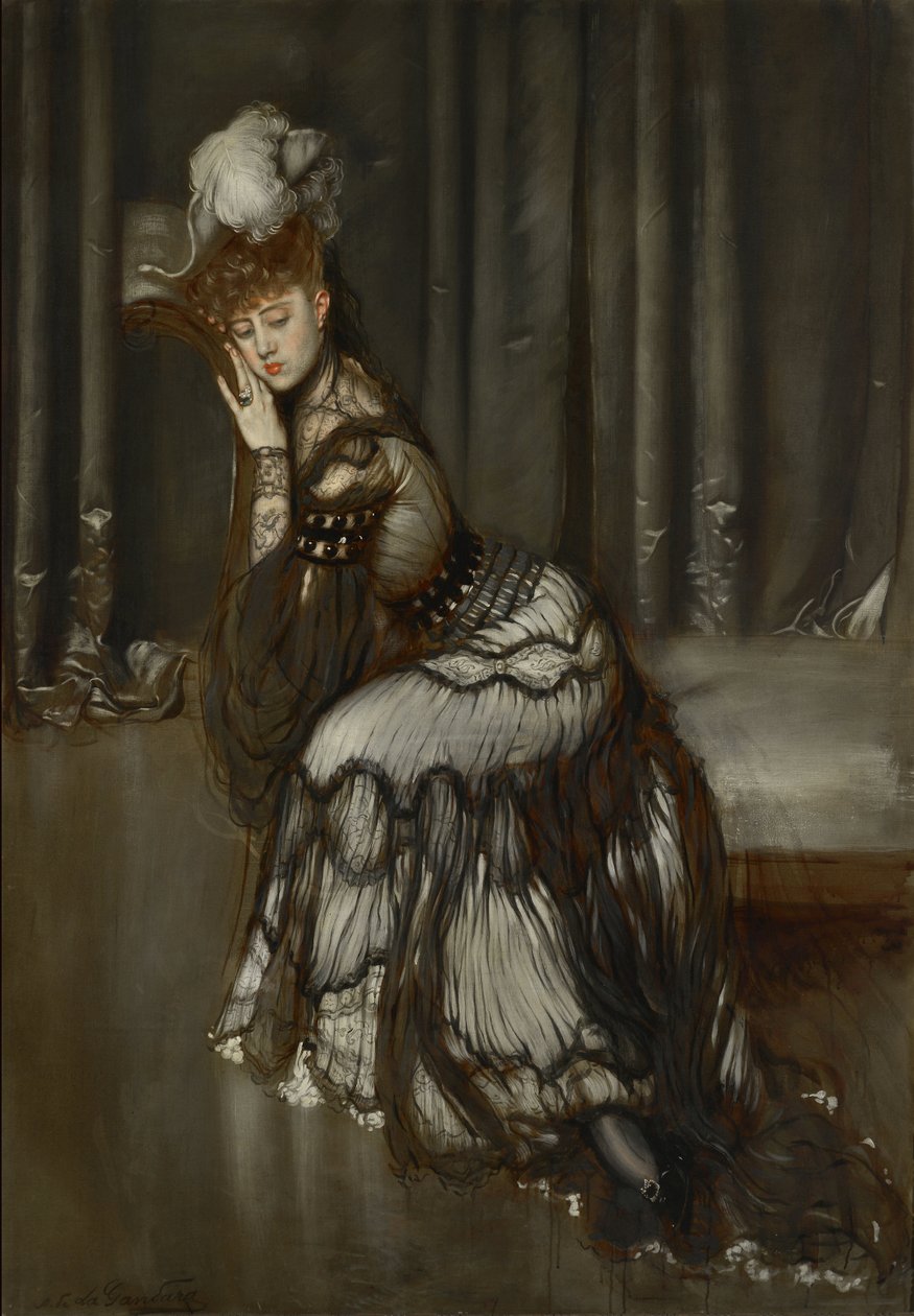 Portret van Madame Salvator door Antonio de la Gandara