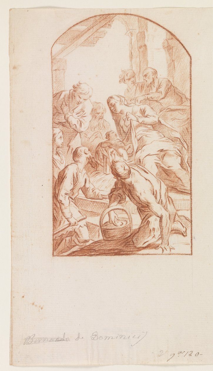 De aanbidding der herders door Antonio di Dominici