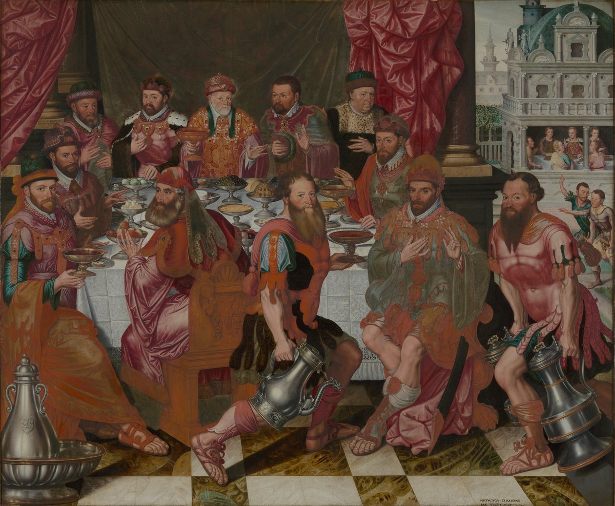 Banket van de raadsleden van het Stadhuis, 1574 door Antoon Claeissens