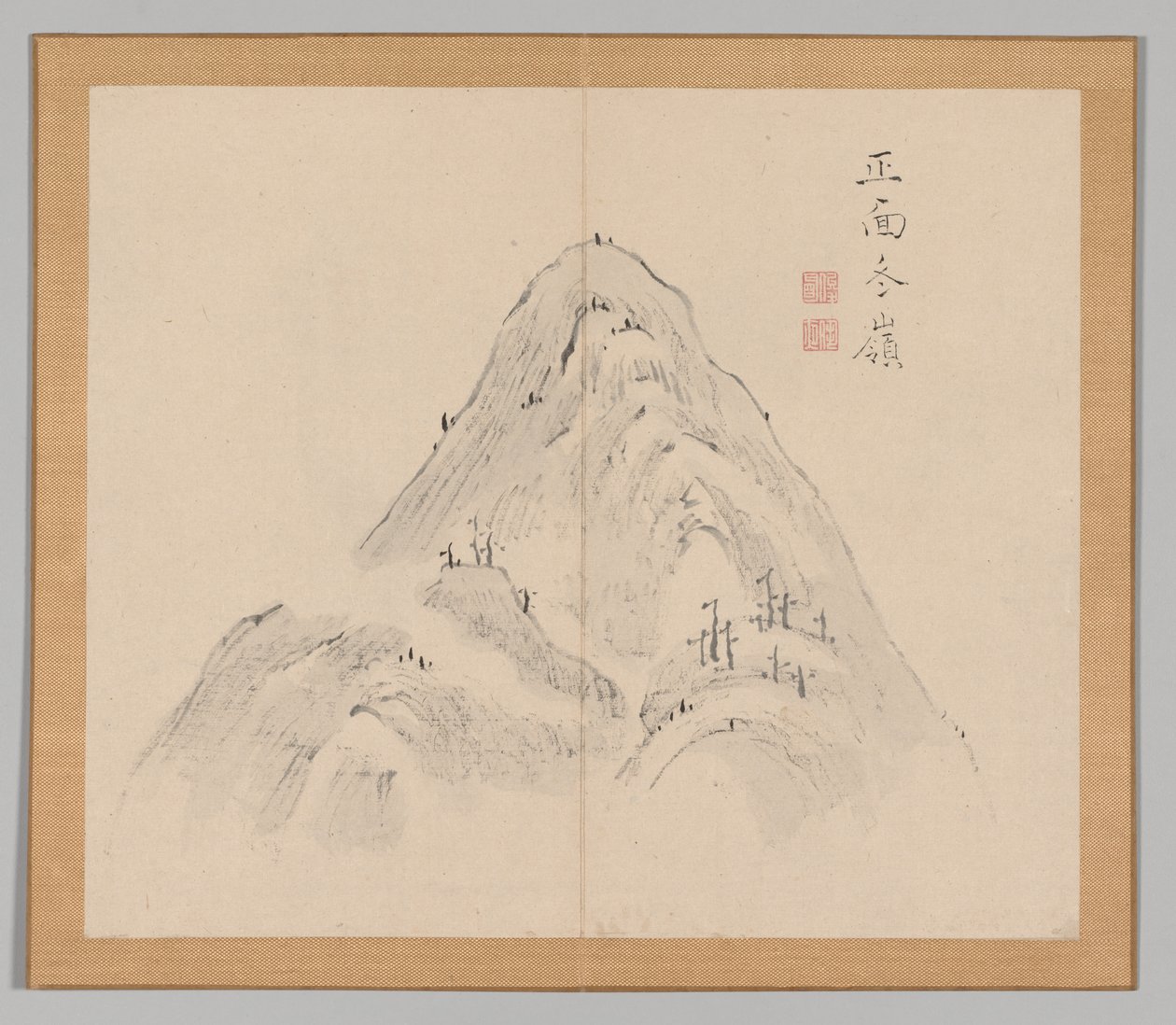 Dubbel Album van Landschapsstudies na Ikeno Taiga, Volume 1 blad 24 door Aoki Shukuya