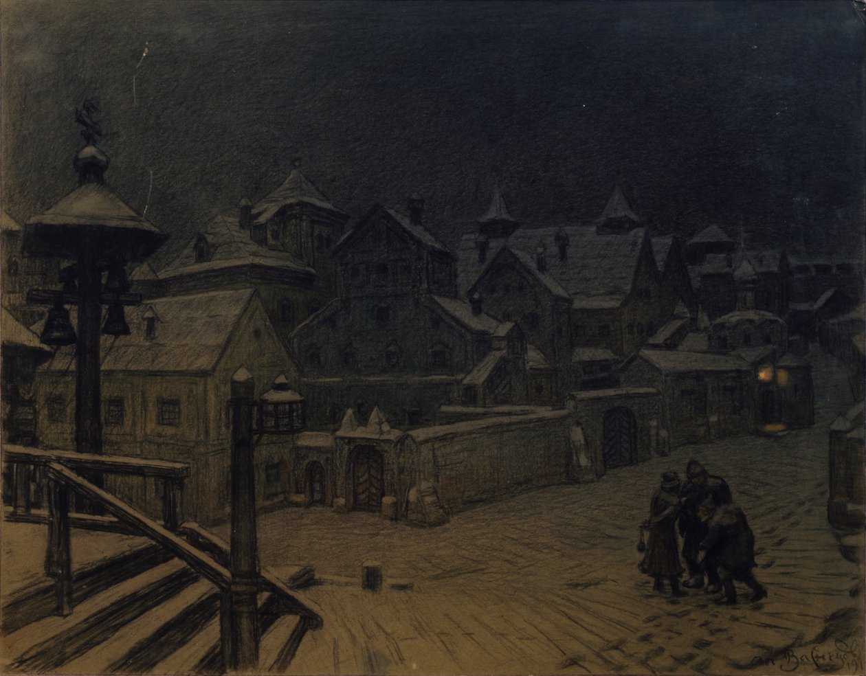 De herenhuizen van de bojaren slapen door Apollinari Mikhailovich Vasnetsov