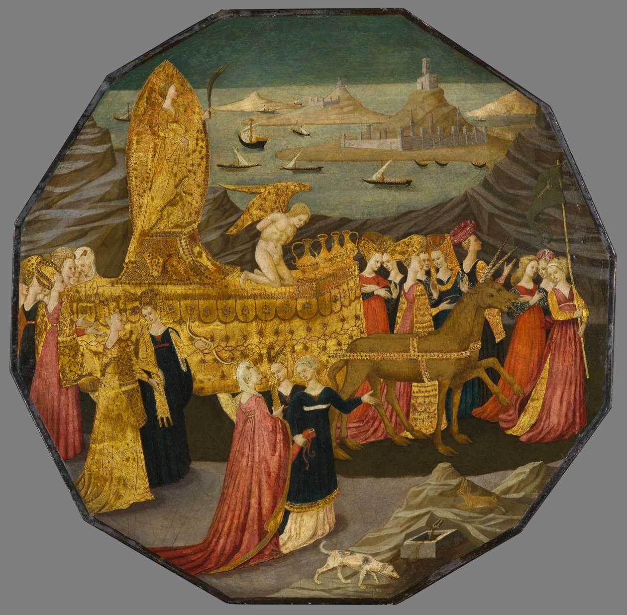 De Triomf van Kuisheid, circa 1450-1460 door Apollonio di Giovanni di Tommaso