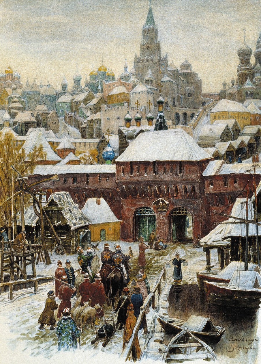 Moskou in de 17e eeuw, eind 19e - begin 20e eeuw door Appolinari Mikhaylovich Vasnetsov