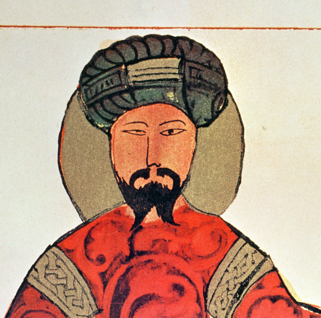 Portret van Saladin (1138-93) (detail) door Arabic School