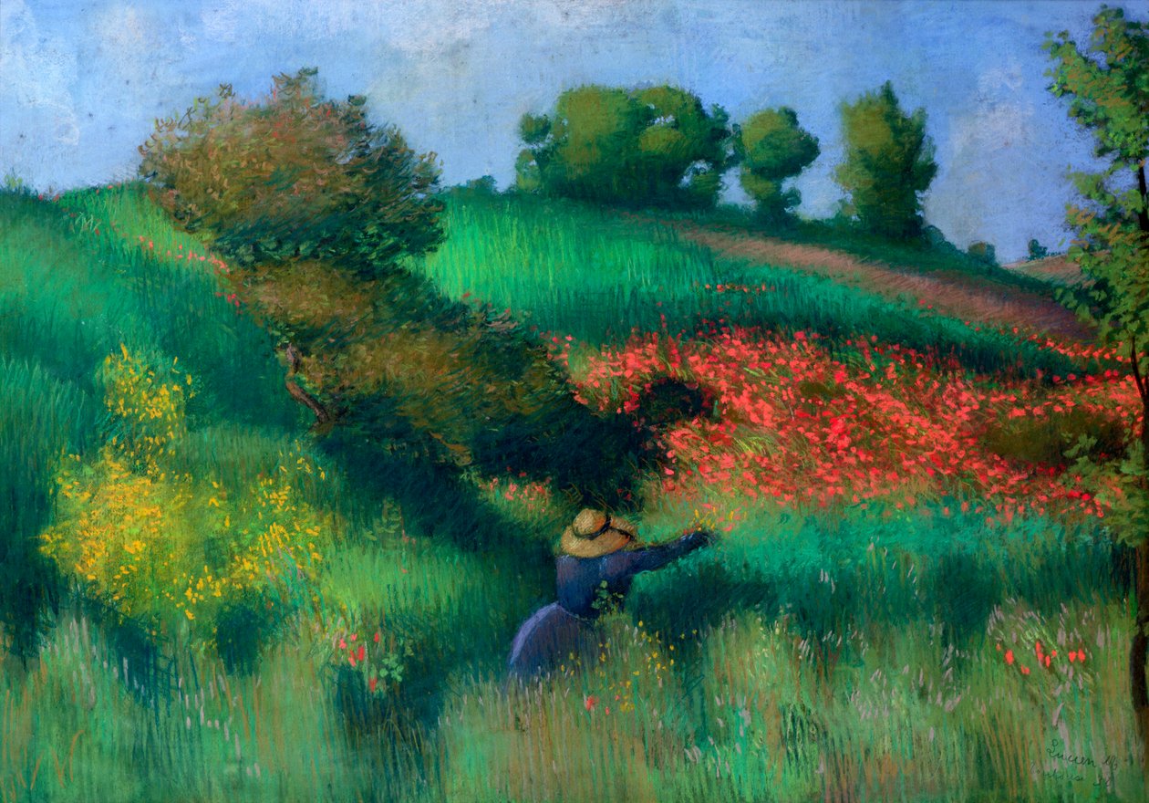 Bloeiend landschap door Aristide Maillol