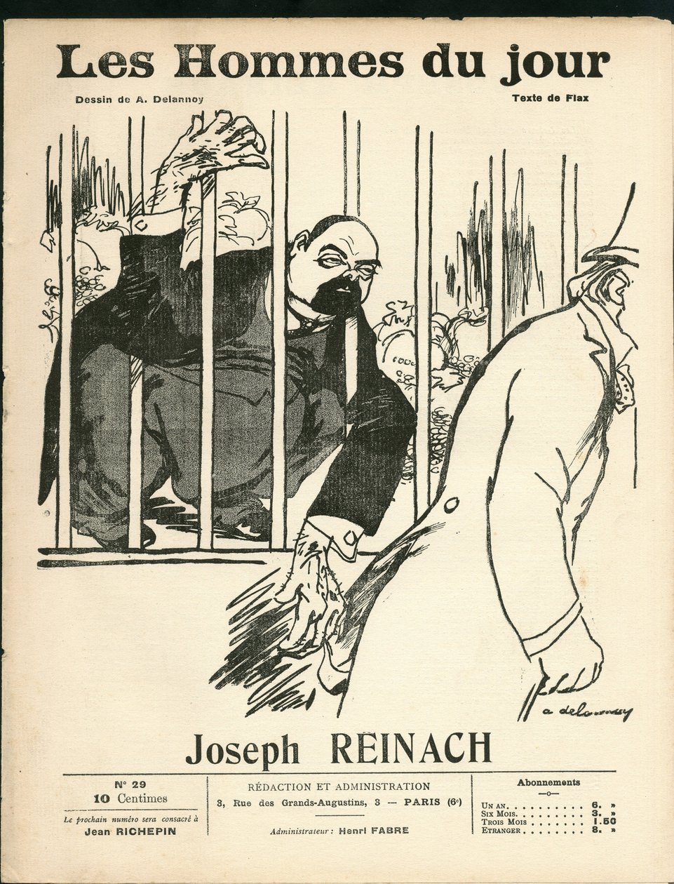 Omslag van The Men of the Day, circa 1905 door Aristide Delannoy