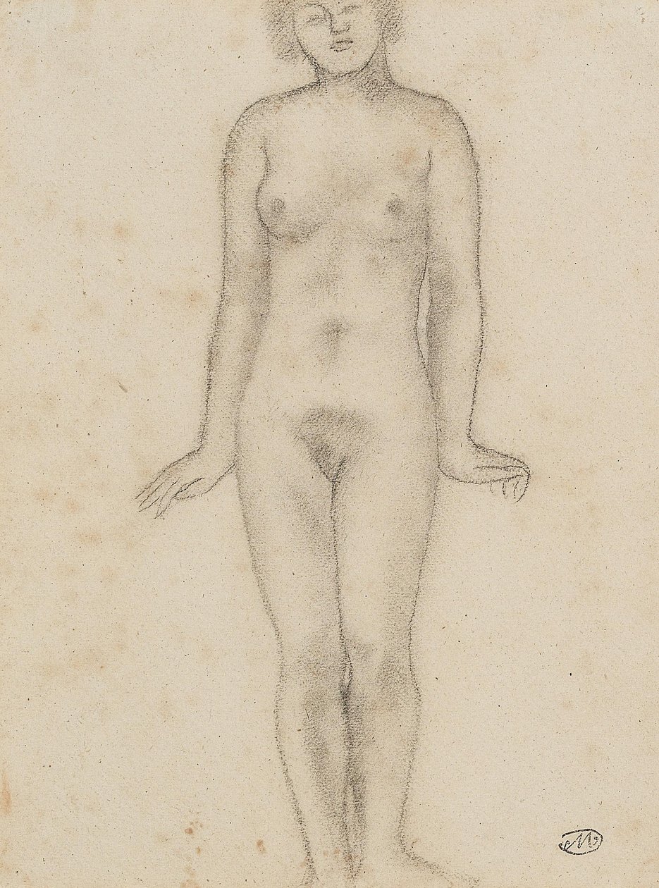 Aristide Maillol Studie voor het centrale beeld van de drie nimfen door Aristide Maillol