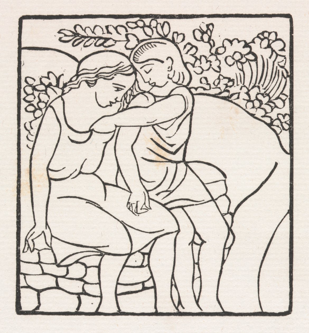 Daphnis en Chloë: Daphnis en Chloë aan het spelen door Aristide Maillol