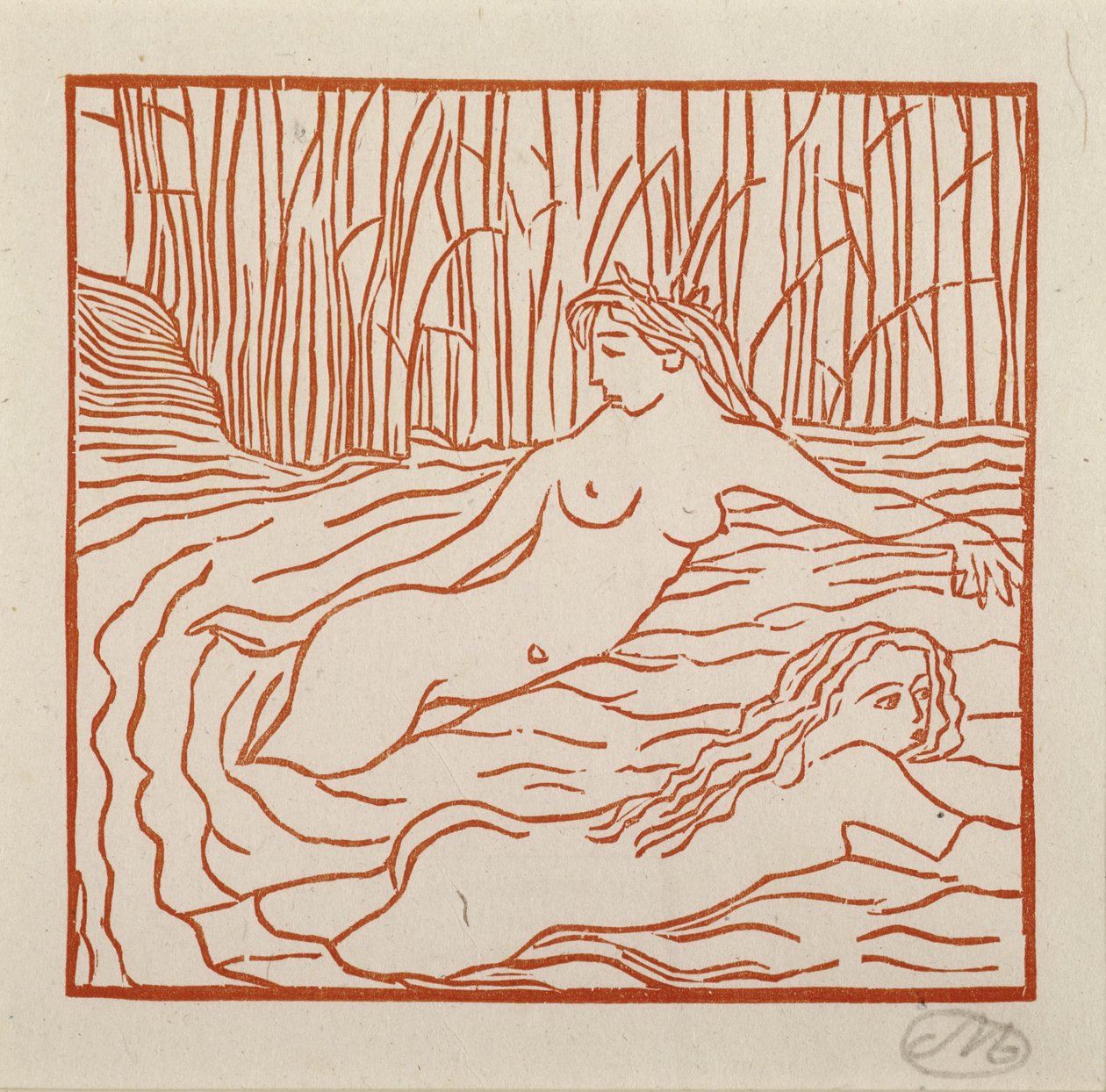 Galatea im Wasser door Aristide Maillol