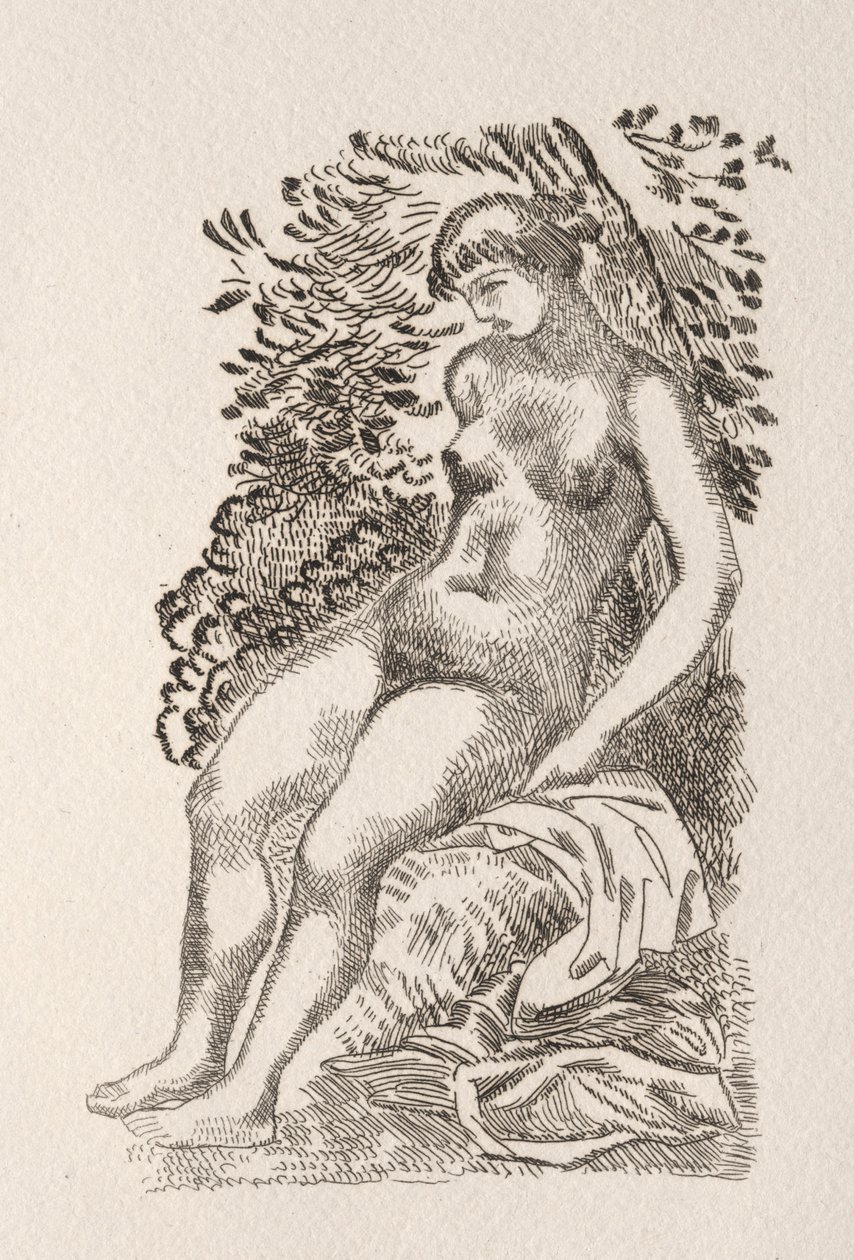 Illustratie voor een gedicht van Pierre de Ronsard door Aristide Maillol